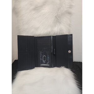 Hobo International Black Leather Trifold Wallet